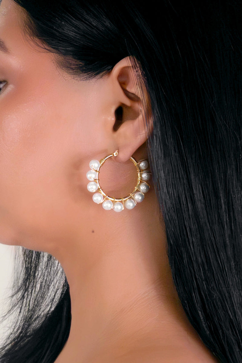 MAmi Pearl Hoops