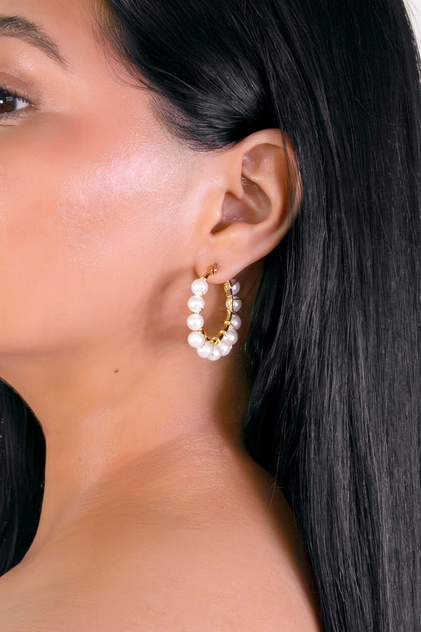 MAmi Pearl Hoops