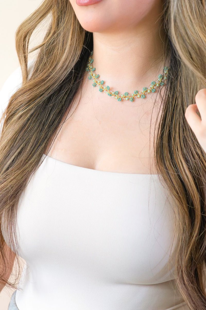 La Florecita Necklace - Turquoise