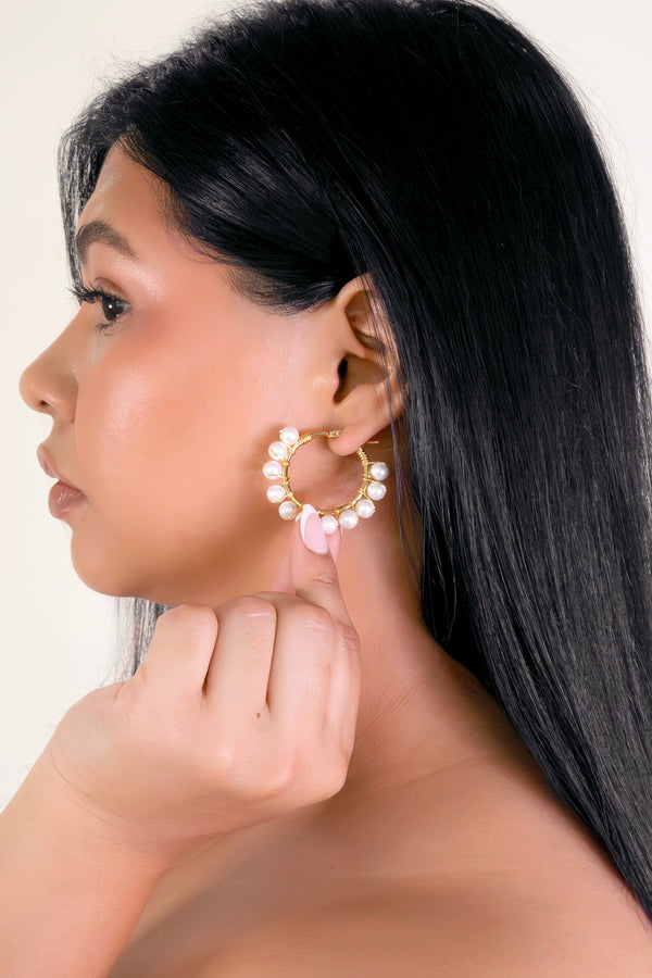 MAmi Pearl Hoops