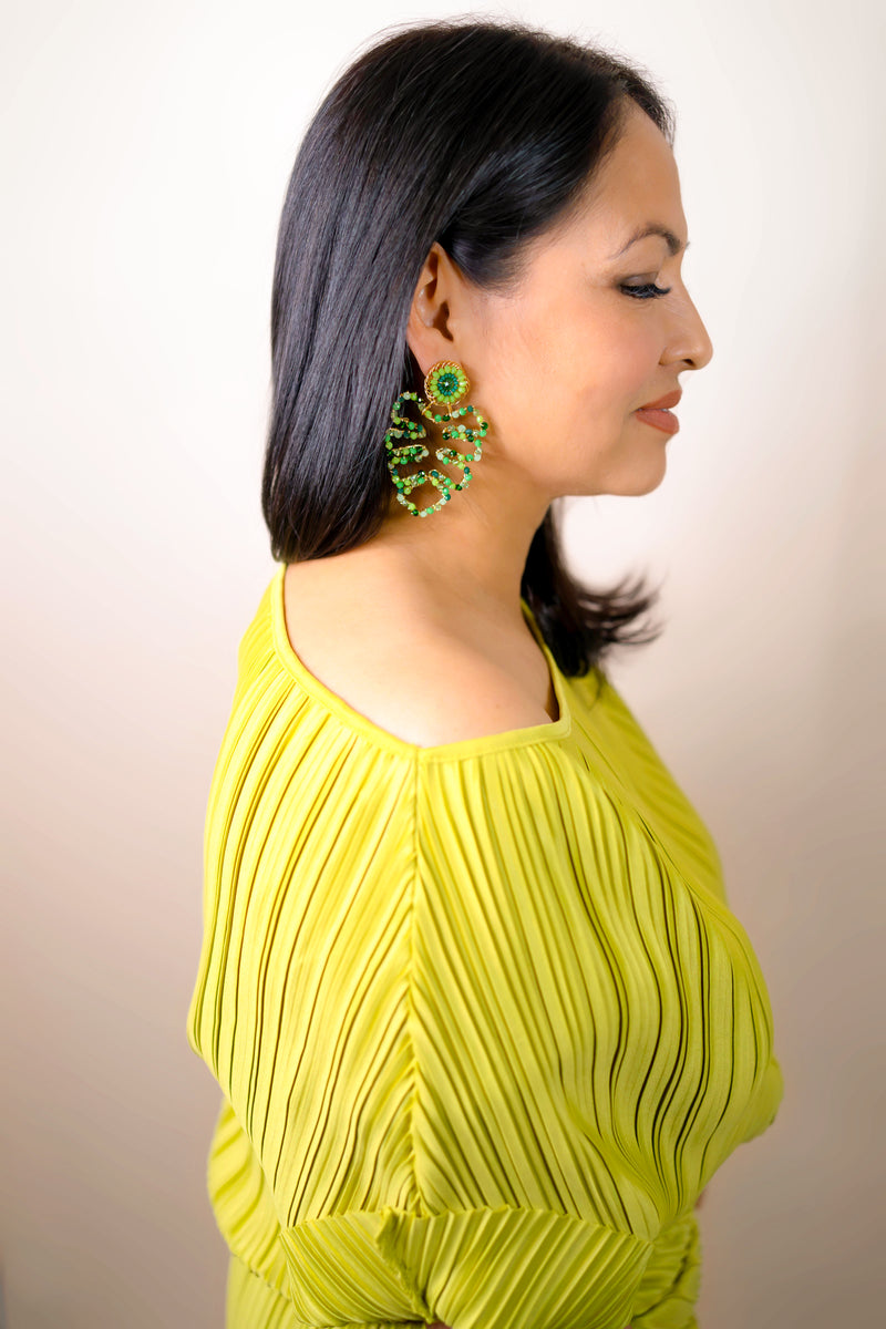 Leafy Green Earrings