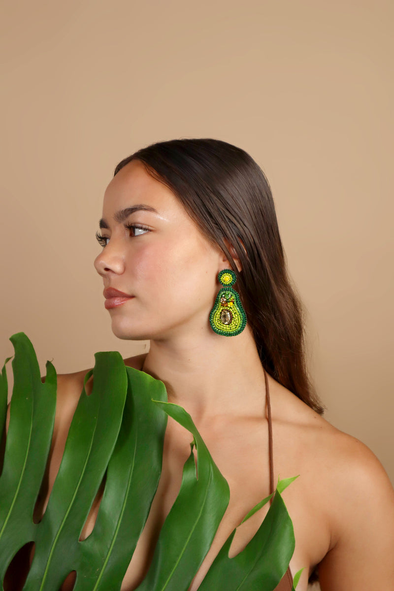 Tropical Aguacate Earrings - Dangle