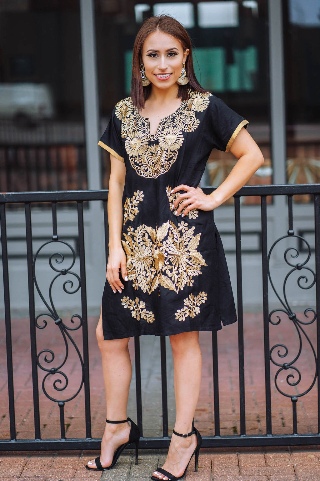 Hecho a La Antigua Embroidered Dress