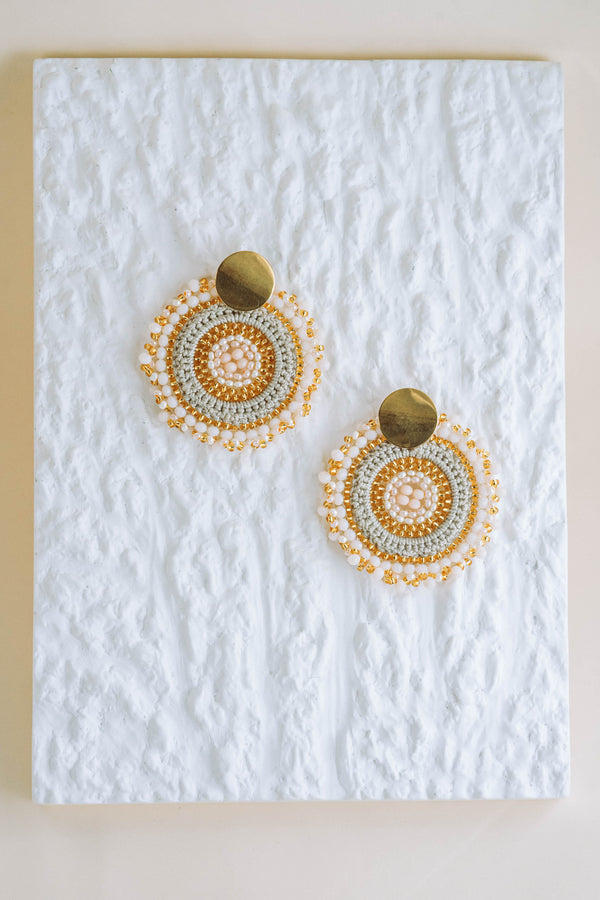 Hermoso Lucero Gold Threaded Artisan Earrings