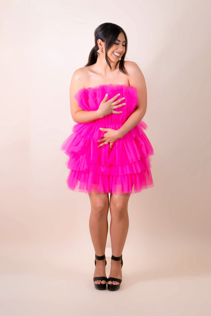 Life Of The Party Dress - Hot Pink