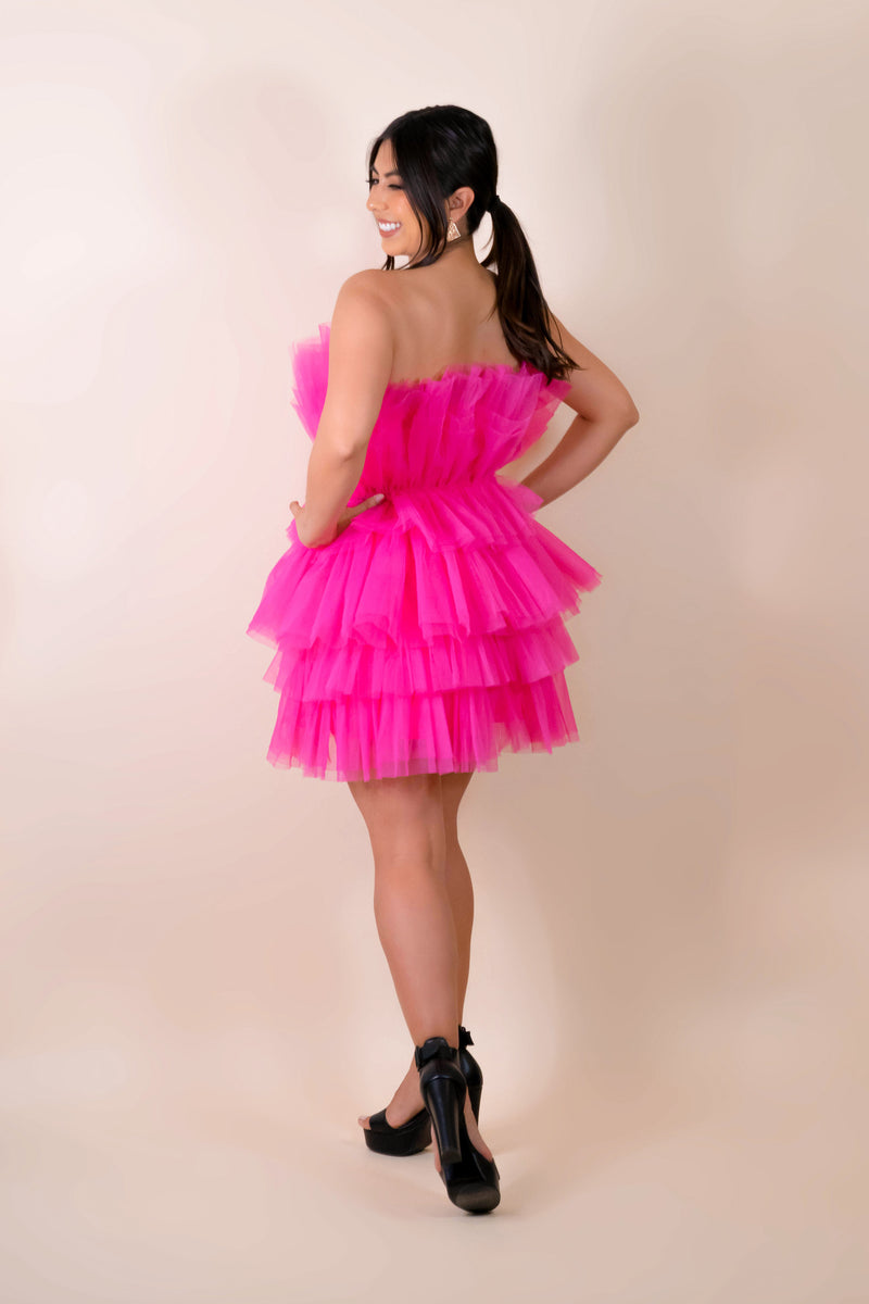 Life Of The Party Dress - Hot Pink