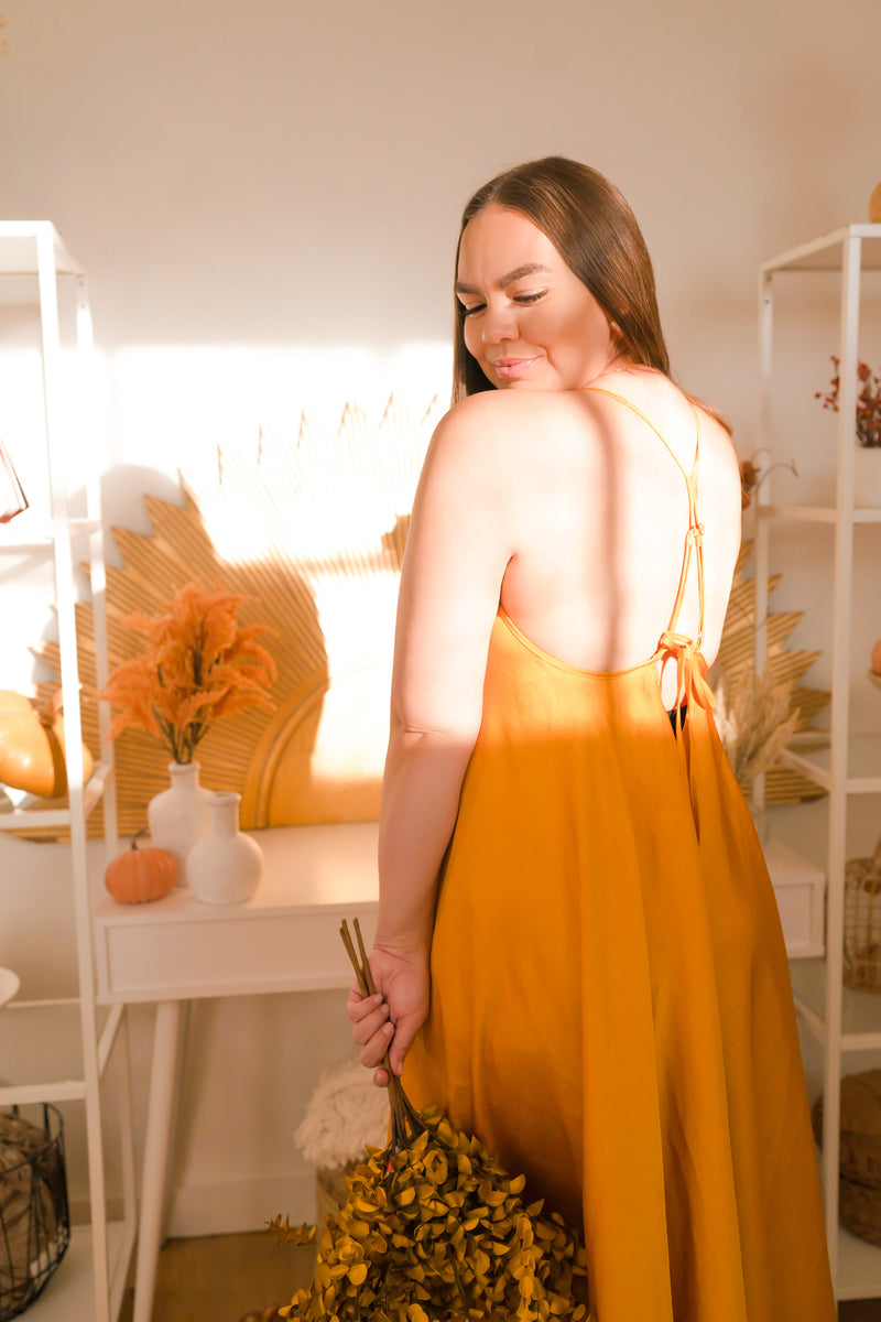 Malibu Sunset Maxi Dress - Marigold