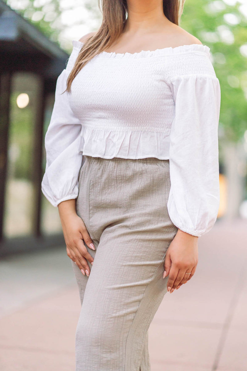 Stacey Off The Shoulder Blouse - Ivory